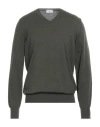 Magazzino Ricambi Man Sweater Military Green Size 44 Cotton In Green
