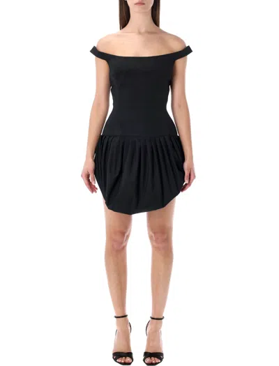 Magda Burtym Jersey Mini Dress In Black