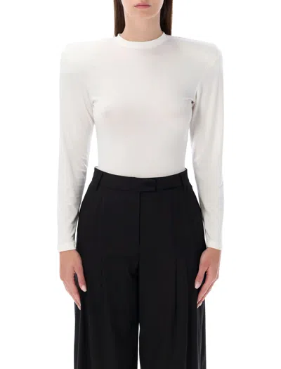 Magda Burtym Mini T-shirt Bodysuit - Slim Fit In White