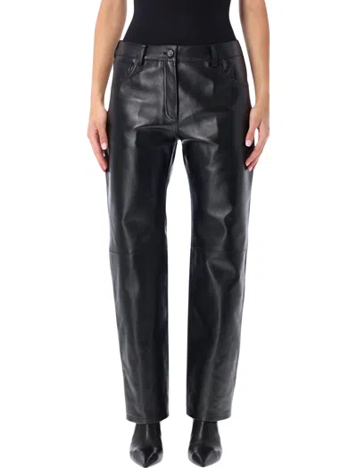 Magda Burtym Sheep Leather Trousers In Nero