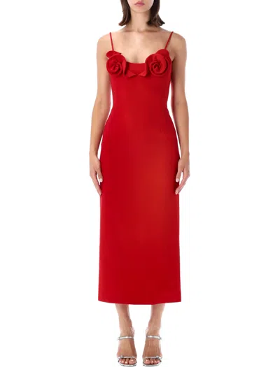 Magda Burtym Wool-blend Bodycon Dress In Rosso