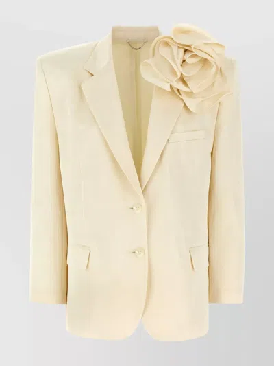 MAGDA BUTRYM '01' BLAZER FEATURING FLORAL EMBELLISHMENT