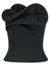 Magda Butrym Structured Strapless Corset Top Numbered One In Black