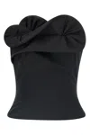 Magda Butrym Structured Strapless Corset Top Numbered One In Black