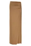 Magda Butrym Long Stretch Viscose Skirt With Side Draping