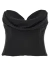Magda Butrym Draped Wool-blend Corset In Black