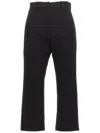 Magda Butrym High Waist Straight Leg Trousers With Belt Loops In ブラック