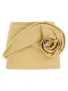 Magda Butrym Mini Length Wrap Detail Skirt In Nude