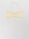 Magda Butrym '03 Halter Neck Bikini Top With Pearl Embellishment'