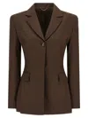 Magda Butrym Single-breasted Blazer In Brown