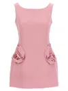Magda Butrym Floral Appliqued Wool Mini Dress