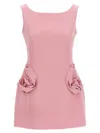 Magda Butrym Floral Appliqued Wool Mini Dress