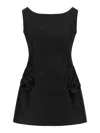 Magda Butrym Floral Embellished Scoop Neckline Sleeveless Dress In Black