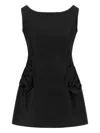 Magda Butrym Floral Embellished Scoop Neckline Sleeveless Dress In Black