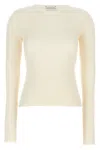 Magda Butrym Ribbed Viscose Blend Sweater In Neutral