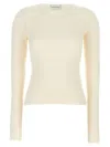 Magda Butrym Ribbed Viscose Blend Sweater In Neutral