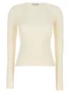 Magda Butrym Ribbed Viscose Blend Sweater In Neutral