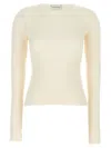 Magda Butrym Ribbed Viscose Blend Sweater In Neutral
