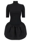 Magda Butrym Mini Dress With Balloon Skirt In Black