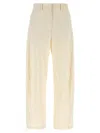 Magda Butrym Pleated Trousers With Belt Loops And Back Pocket In White