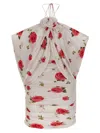 Magda Butrym Mini Draped Dress With All-over Rose Print