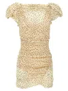 Magda Butrym Ruched Polka-dot Silk-blend Chiffon Mini Dress In White