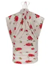 Magda Butrym White Cream Printed Dress In Multicolor