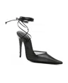 Magda Butrym Embellished Mesh And Leather Pumps In Black