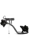Magda Butrym Women's Flower Shoes In 80 Black