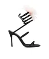 Magda Butrym 110mm Floral-appliqué Sandals In Black