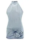 Magda Butrym Minikleid Mit Rosenapplikation In Blue