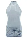 Magda Butrym Minikleid Mit Rosenapplikation In Light Blue