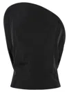 Magda Butrym Sculptural One-shoulder Bustier With Architectural Elements In Black
