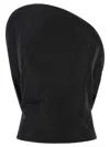 Magda Butrym Sculptural One-shoulder Bustier With Architectural Elements In Black