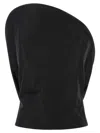 Magda Butrym Sculptural One-shoulder Bustier With Architectural Elements In Black