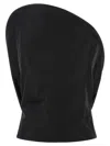 Magda Butrym Sculptural One-shoulder Bustier With Architectural Elements In Black
