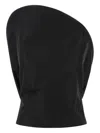 Magda Butrym Sculptural One-shoulder Bustier With Architectural Elements In Black