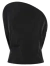 Magda Butrym Sculptural One-shoulder Bustier With Architectural Elements In Black