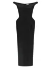 Magda Butrym Silk-wool Midi Dress In Black