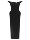 Magda Butrym Silk-wool Midi Dress In Black