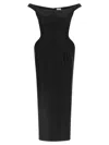 Magda Butrym Silk-wool Midi Dress In Black