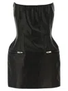 Magda Butrym Strapless Fitted Silhouette Dress With Zipper Accents In Black
