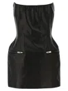 Magda Butrym Strapless Fitted Silhouette Dress With Zipper Accents In Black
