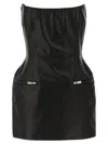 Magda Butrym Strapless Fitted Silhouette Dress With Zipper Accents In Black