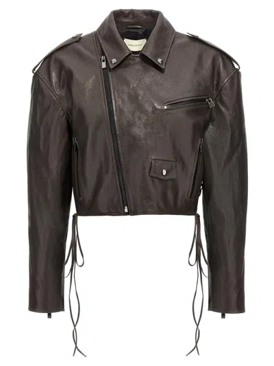 Magda Butrym '19' Biker Jacket In Brown