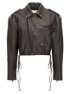 Magda Butrym '19' Biker Jacket In Brown