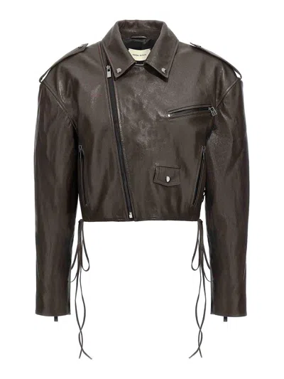 Magda Butrym 19 Biker Jacket In Brown