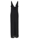 Magda Butrym Black High Leg Midi Dress