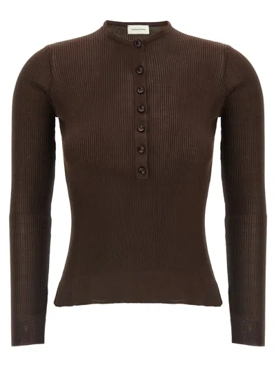 Magda Butrym 20 Silk Sweater In Brown