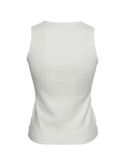 Pre-owned Magda Butrym 2023 Rib-knit Tank Top In White